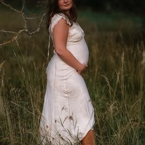 Elegant Cream Maxi Dress